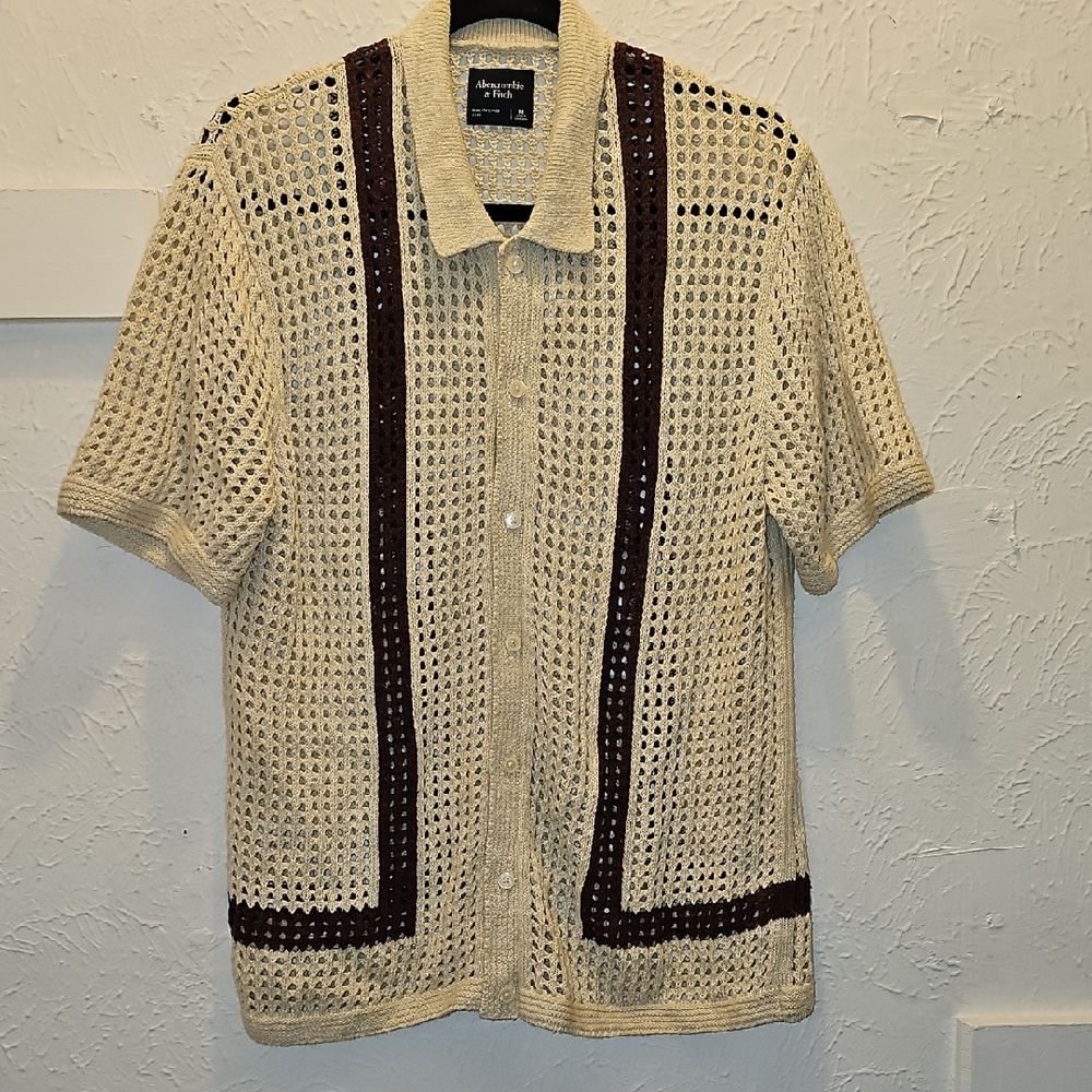Abercrombie & Fitch Cream Knit Top